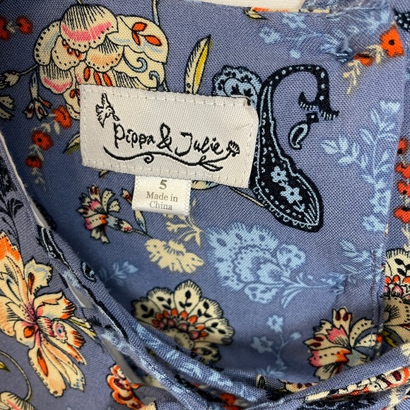 Pippa and Julie Paisley Floral Fall print Dress Size 5 - Picture 6 of 7